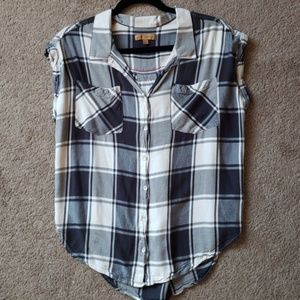 Soft, Plaid Gingham Button Up